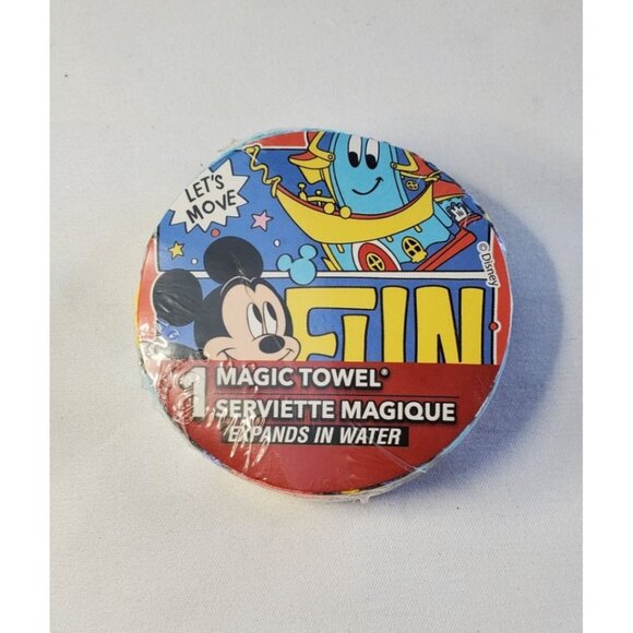 Disney Junior Mickey Mouse Magic Towel 11''x11'' Expand In Water 100% Cotton - Picture 1 of 5